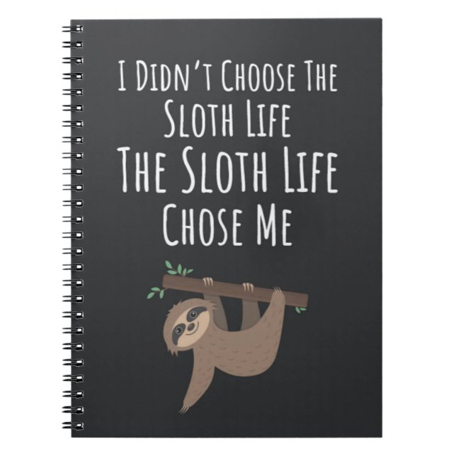 Funny Sloth Related Gifts Lazy Humor Tired Anteckningsbok (Framsidan)