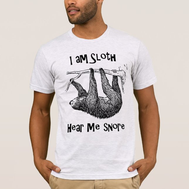 Funny Sloth T Shirt (Framsida)