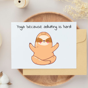 Funny Sloth Yoga Vykort