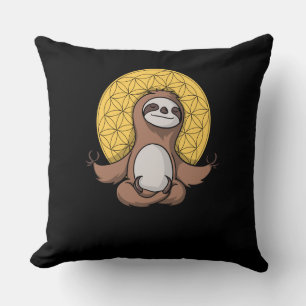 Funny Sloth Zen Yoga Meditation Animal Kudde