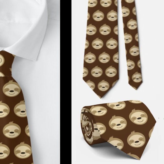 Funny Sloths Gag Gift Neck Tie Necktie Slips (Skapare uppladdad)