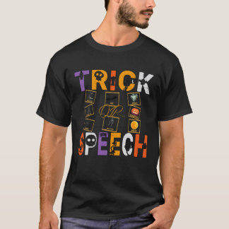 Funny SLP-citat, trick eller Tal-terapi Halloween T Shirt