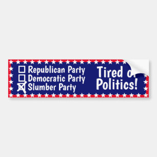 Funny Slumber Party Policy Bildekal