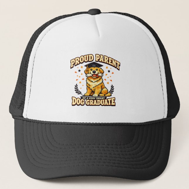 Funny Smart Dog Graduate Dog Lover Cap Keps (Framsida)