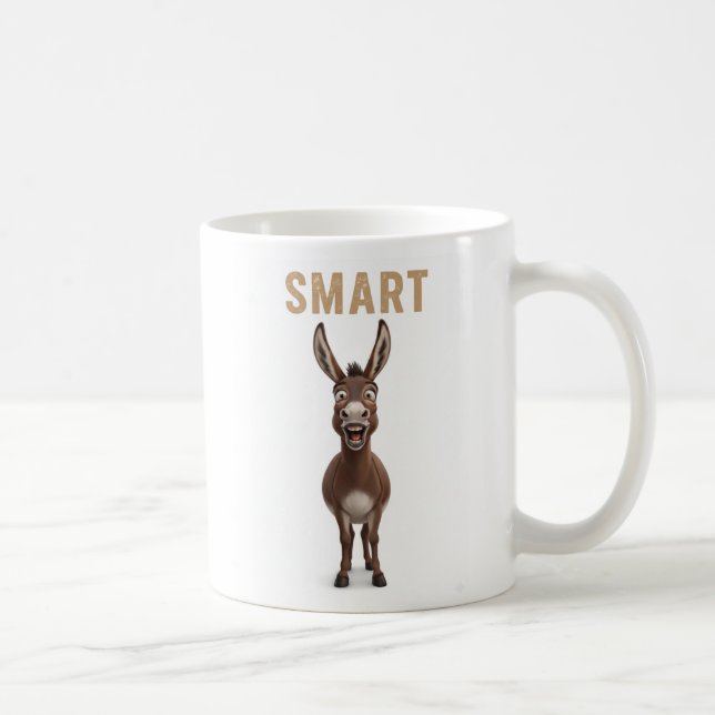 Funny Smart Donkey Mug Kaffemugg (Höger)