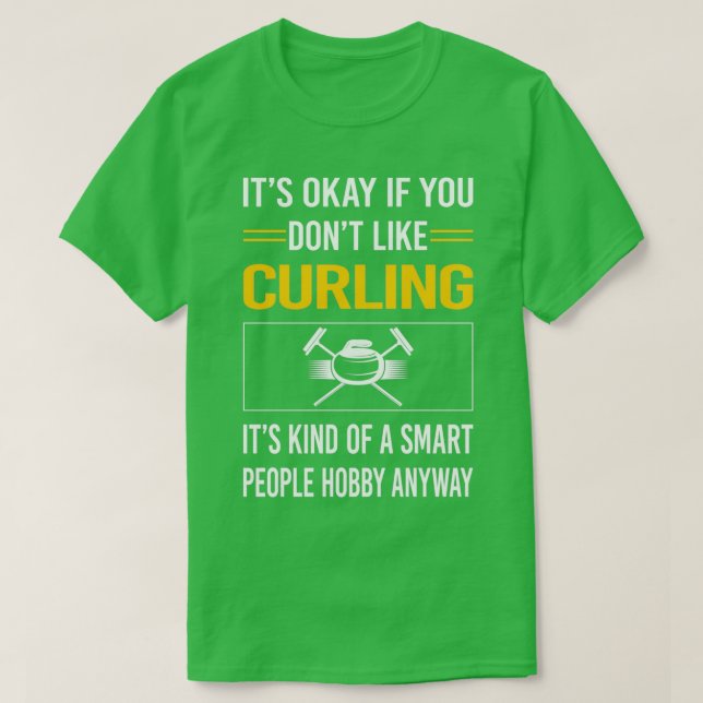 Funny Smart People Curling T Shirt (Design framsida)