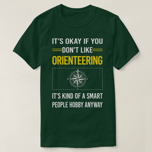 Funny Smart People Orientering Orienteer Navigati T Shirt (Design framsida)