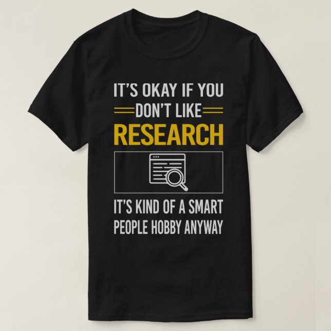 Funny Smart People Research Researcher T Shirt (Design framsida)