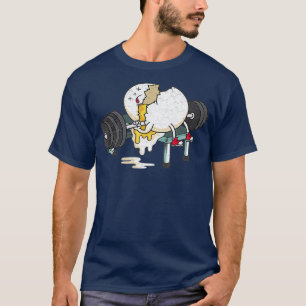 Funny Smaschad Egg Fitness Gym Barbells Lyiting T Shirt