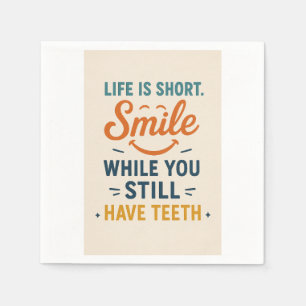 Funny Smile Citat Napkin Pappersservett