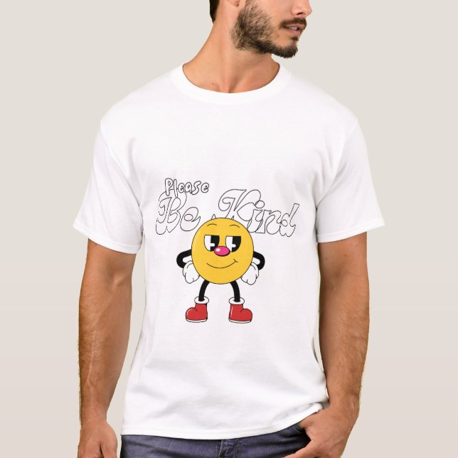 Funny Smiley Face Men’s T-Shir T Shirt (Framsida)