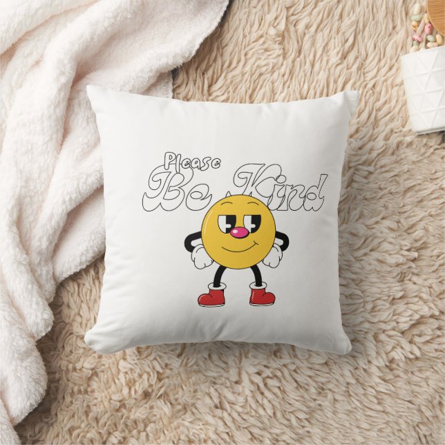  Funny Smiley Face Pillow Cove Kudde (Filt)