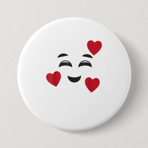 Funny Smiling Emojis Hearts Halloween Kärlek F Knapp