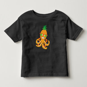 FUNNY SMILING EXOTIC TROPICAL PINEAPPLE OCTOPUS T SHIRT