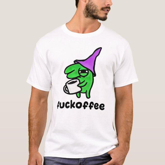 Funny Smiling Friends Glep Coffee Humor Meme T Shirt (Framsida)