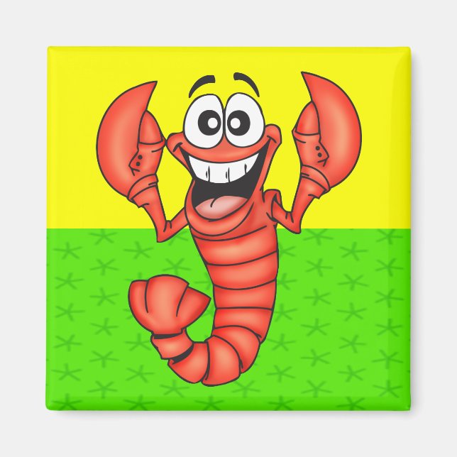 Funny Smiling Lobster Magnet (Framsidan)