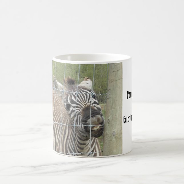 Funny Smiling Zebra Kaffemugg (Center)