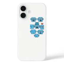 Funny Smilo Emoji Iphone case-Cute Blue Ansikte.