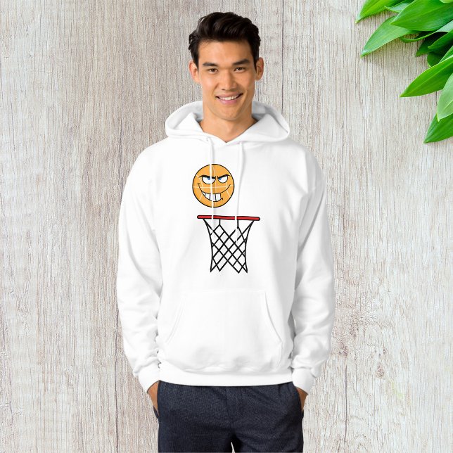 Funny Smirking Basketball Ansikte Dunking Hoodie (Skapare uppladdad)