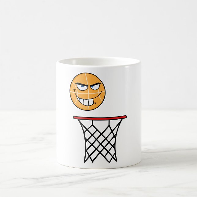 Funny Smirking Basketball Ansikte Dunking Kaffemugg (Skapare uppladdad)