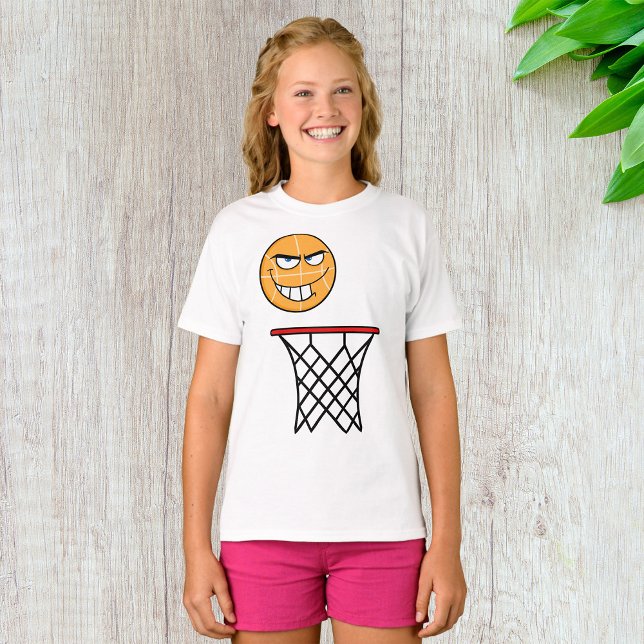 Funny Smirking Basketball Ansikte Dunking T Shirt (Skapare uppladdad)