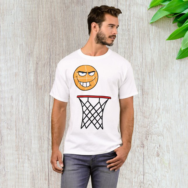 Funny Smirking Basketball Ansikte Dunking T Shirt (Skapare uppladdad)