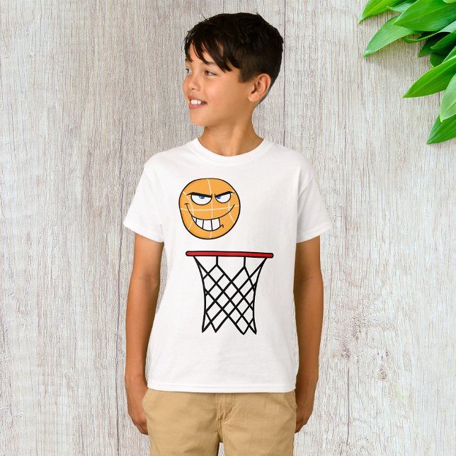 Funny Smirking Basketball Ansikte Dunking T Shirt (Skapare uppladdad)