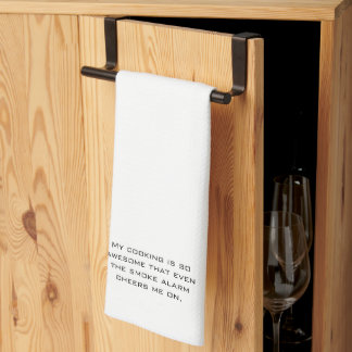 Funny: "Smoke Alarm Cheers" Tea Kitchen Towel Kökshandduk