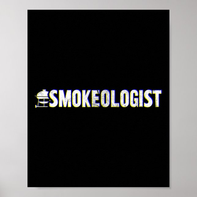 Funny smokeolog' - Grill Bbq Poster (Framsidan)