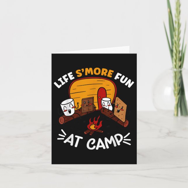 Funny Smores Camping Marshmallow Life Smo Kort (Framsida)