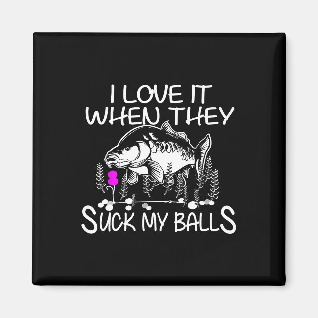 Funny Smutty Fisher Carp Fishing Magnet (Framsidan)