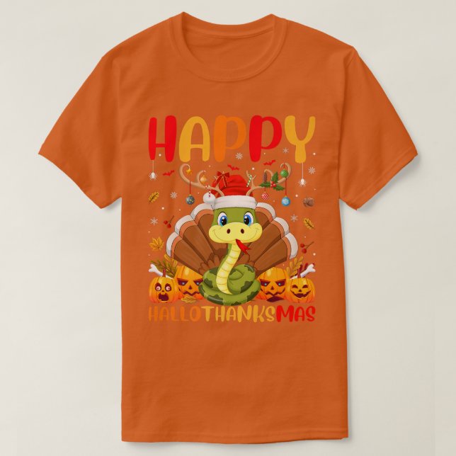Funny Snake Animal Lover Lycklig Snake HelloTackMa T Shirt (Design framsida)