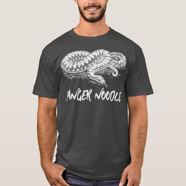 Funny Snake Danger Noodle Snek Meme Hognos T Shirt (Framsida)