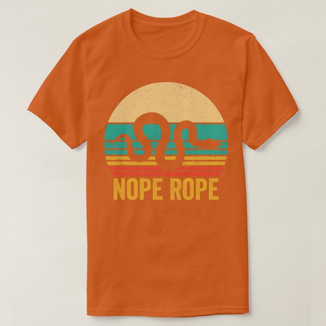 Funny Snake Nope Rope Retro T Shirt (Design framsida)