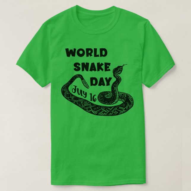 FUNNY SNAKE WORLD SNAKE DAY JULY T SHIRT (Design framsida)