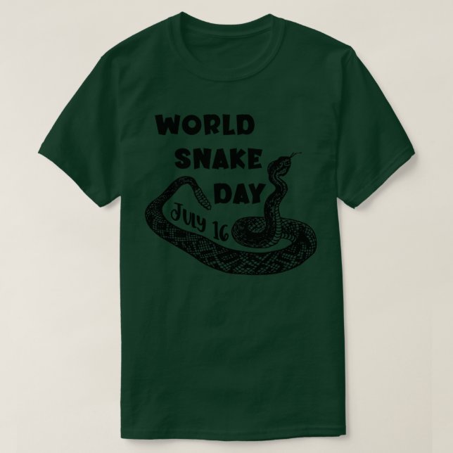 FUNNY SNAKE WORLD SNAKE DAY JULY T SHIRT (Design framsida)