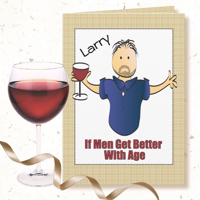 Funny Snarky Birthday Card for Mature Man Kort (Skapare uppladdad)