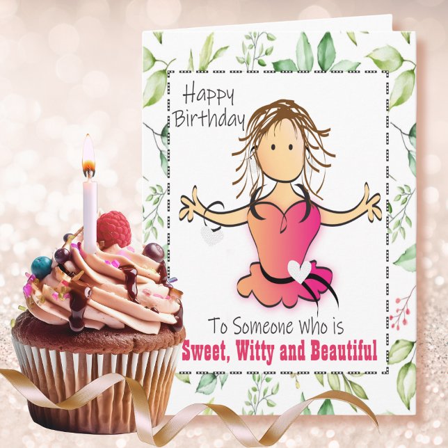 Funny Snarky Joke för Woman BFF Friend Birthday Kort (Skapare uppladdad)