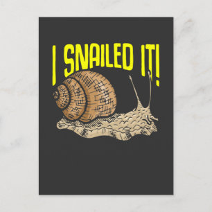 Funny Snigel Älskare Gardener Slug Pun Vykort