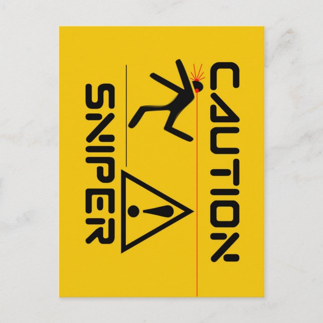 Funny Sniper Vykort (Framsida)