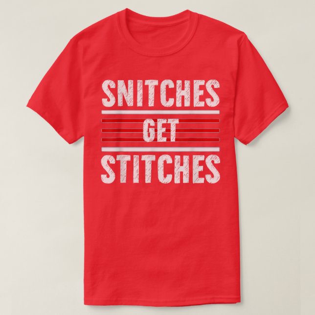 Funny Snitches Holidays Stitches Patricks day Get  T Shirt (Design framsida)