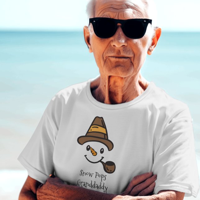 Funny Snö Pops GrandPappa Cute Snögubbe Ansikte T Shirt (Skapare uppladdad)