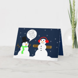 FUNNY SNÖGUBBE CHRISTMAS-KORT HELGKORT