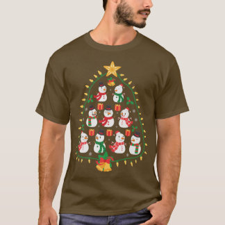 Funny Snögubbe Julgran Cute God jul T Shirt