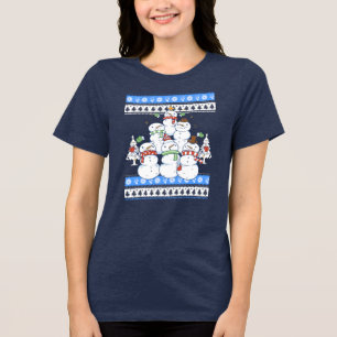 Funny Snögubbe Julgran T Shirt