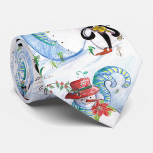 FUNNY SNÖGUBBE OCH PENGUINS WINTER SERENADE SLIPS