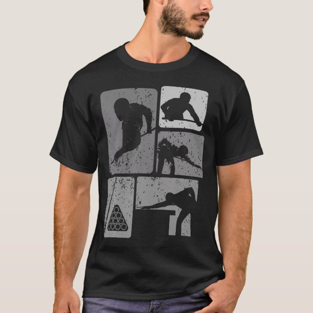 Funny Snooker Billiard Player Eight Ball Pool Play T Shirt (Framsida)