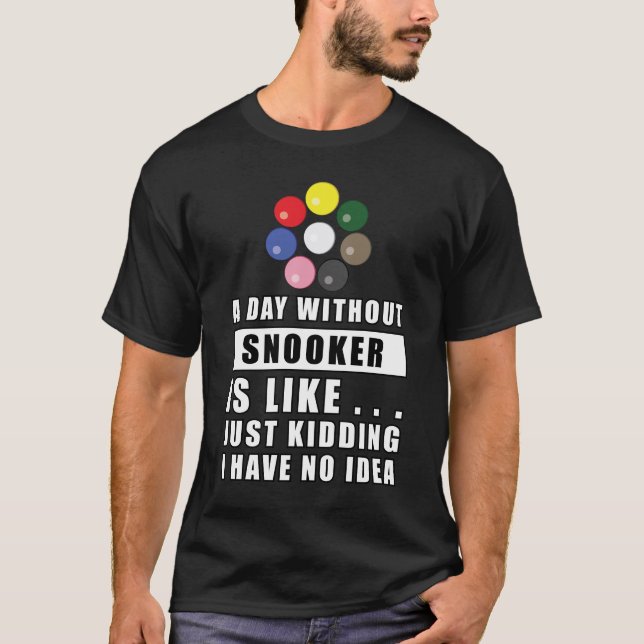 Funny Snooker Design T Shirt (Framsida)