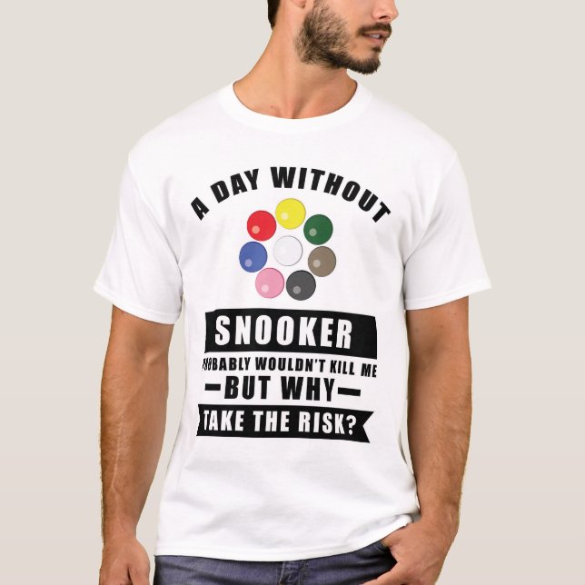 Funny Snooker Design T Shirt (Framsida)