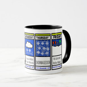 Funny Snöstorm Warning Mugg